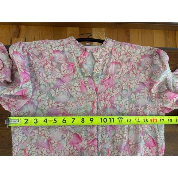 Taylor Tillman Liza Midi Ruffle Shirt Dress in Lavender Earth Size XS Oversized - Picture 9 of 9